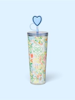 Roller Rabbit x Target 24oz Tumbler with Heart Covered Straw